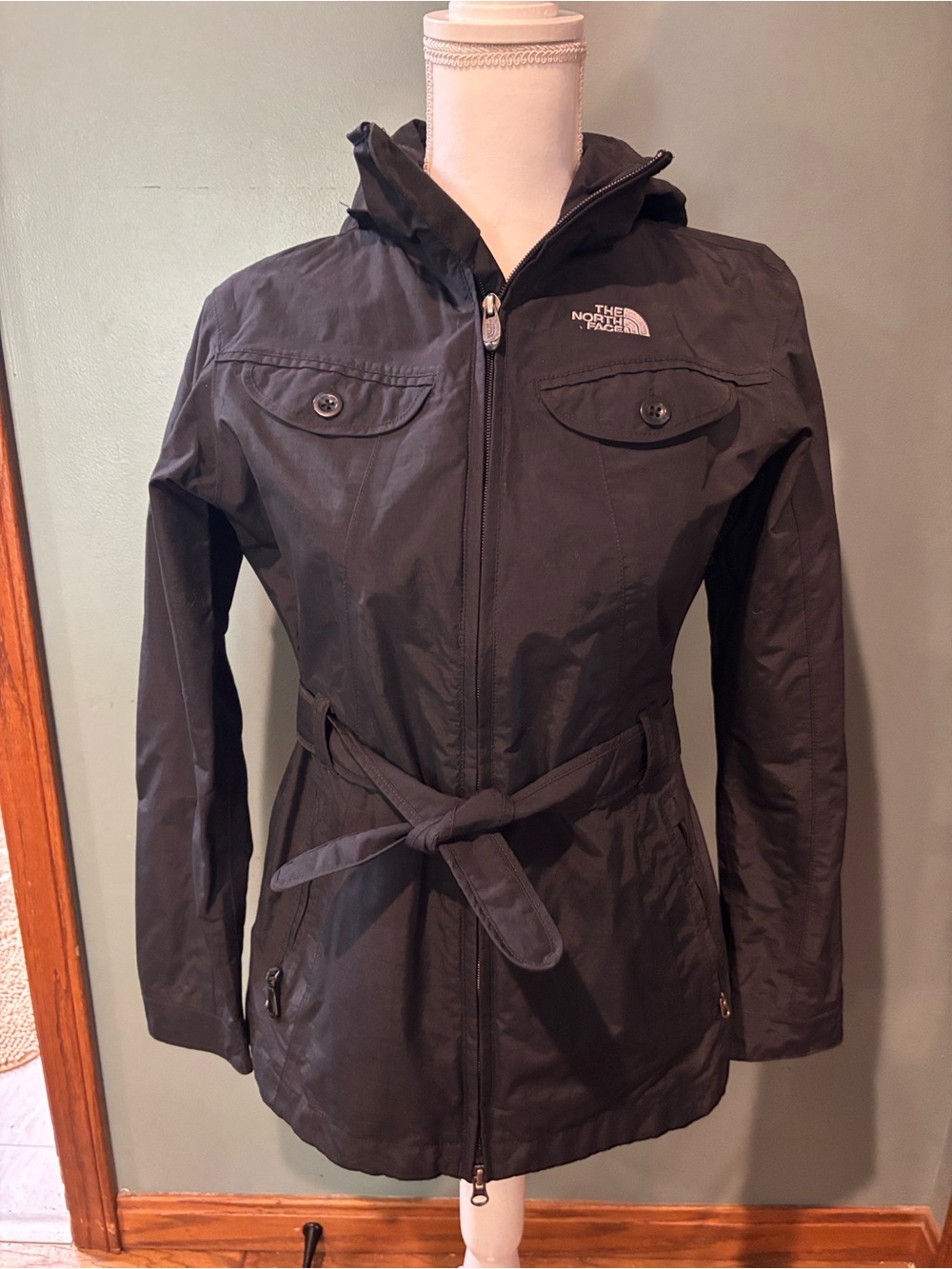 The North Face Black Women's Hooded Belted Utility Jacket